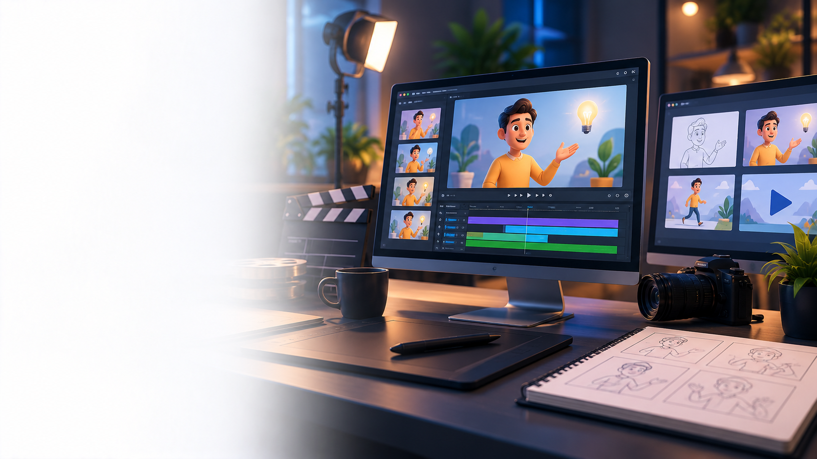 Animated video storyboard and character design