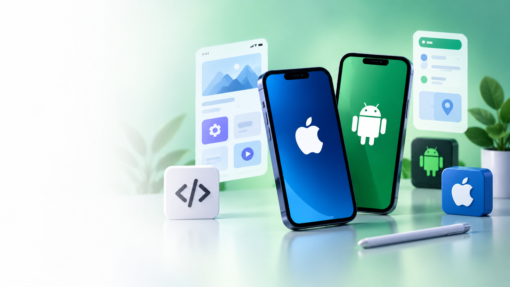 Flutter app development interface on a mobile device