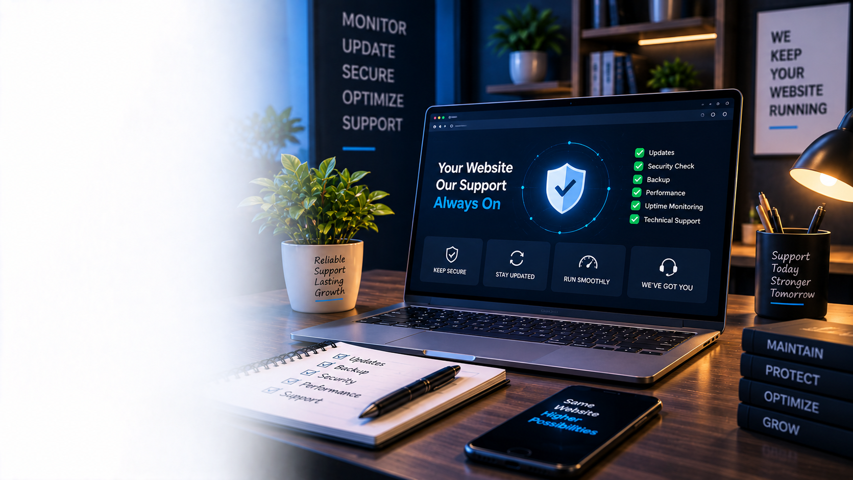 Ongoing website maintenance and technical support