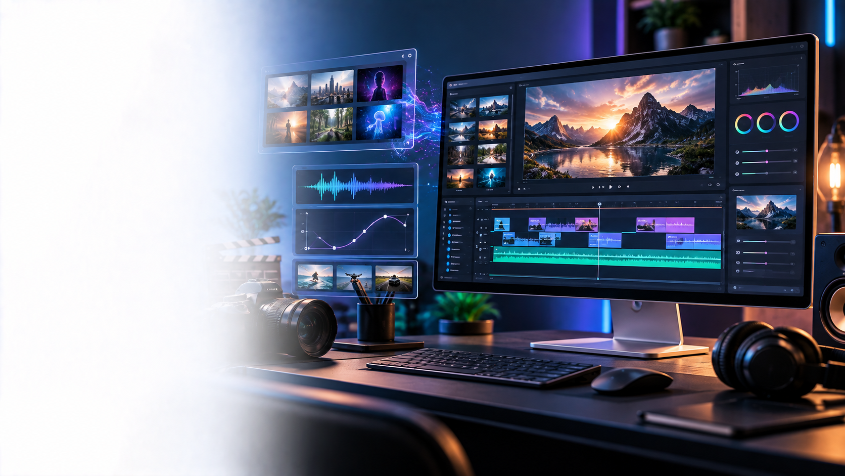 AI-directed video creation software interface