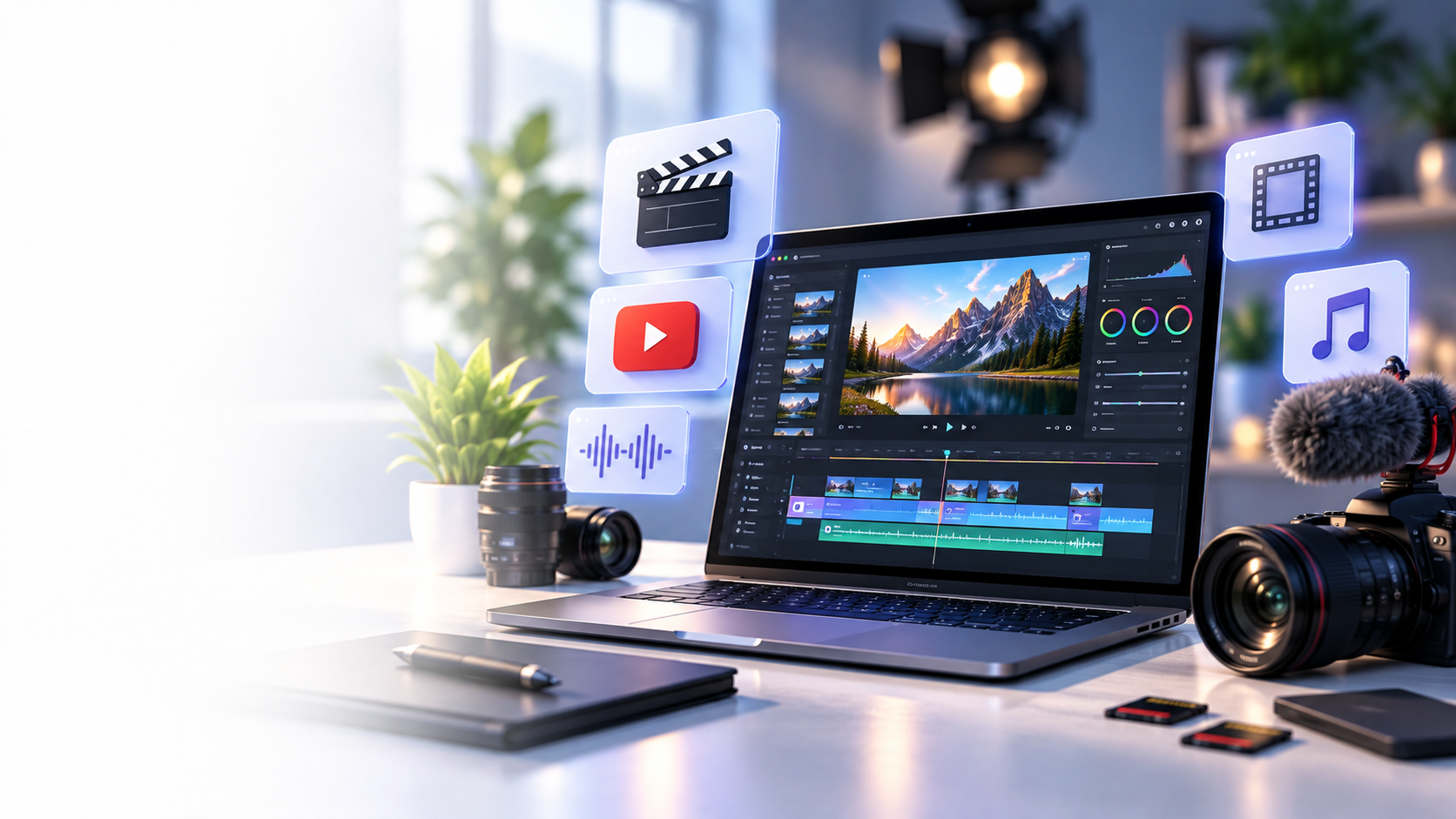 Professional video production camera setup