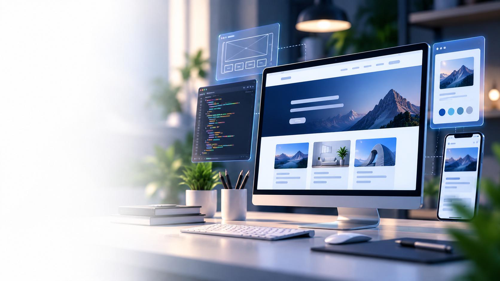 Web design layout and visual direction